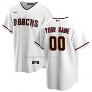 Camiseta Beisbol Hombre Arizona Diamondbacks Primera Replica Personalizada Blanco