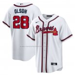 Camiseta Beisbol Hombre Atlanta Braves Matt Olson Primera Replica Blanco