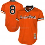 Camiseta Beisbol Hombre Baltimore Orioles Cal Ripken Jr Mitchell & Ness 1988 Autentico Cooperstown Collection Mesh Batting Practice Naranja