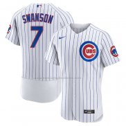 Camiseta Beisbol Hombre Chicago Cubs Dansby Swanson Primera Autentico Blanco