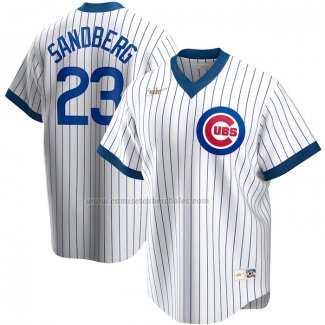 Camiseta Beisbol Hombre Chicago Cubs Ryne Sandberg Primera Cooperstown Collection Blanco