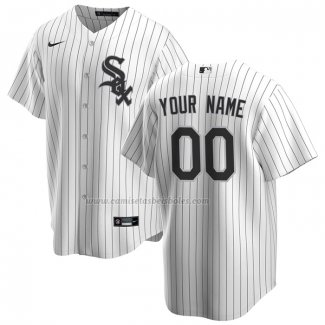 Camiseta Beisbol Hombre Chicago White Sox Primera Replica Personalizada Blanco