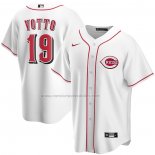 Camiseta Beisbol Hombre Cincinnati Reds Joey Votto Primera Replica Blanco