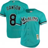 Camiseta Beisbol Hombre Florida Marlins Andre Dawson Mitchell & Ness Cooperstown Collection Mesh Batting Practice Verde