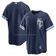 Camiseta Beisbol Hombre Kansas City Royals 2022 City Connect Replica Alterno Azul