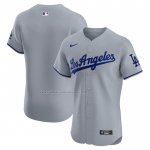 Camiseta Beisbol Hombre Los Angeles Dodgers Road Vapor Premier Elite Patch Gris Camiseta Beisbol Hombre Los Angeles Dodgers Road Vapor Premier Elite Patch Gris