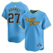 Camiseta Beisbol Hombre Milwaukee Brewers Willy Adames City Connect Limited Azul