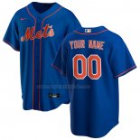 Camiseta Beisbol Hombre New York Mets Alterno Replica Personalizada Azul