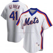 Camiseta Beisbol Hombre New York Mets Tom Seaver Primera Cooperstown Collection Blanco