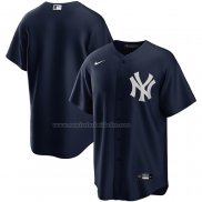 Camiseta Beisbol Hombre New York Yankees Alterno Replica Azul