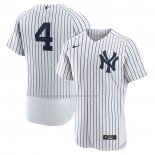 Camiseta Beisbol Hombre New York Yankees Lou Gehrig Primera Autentico Retired Blanco