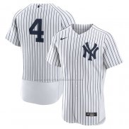 Camiseta Beisbol Hombre New York Yankees Lou Gehrig Primera Autentico Retired Blanco