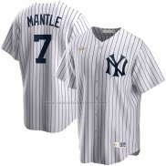 Camiseta Beisbol Hombre New York Yankees Mickey Mantle Primera Cooperstown Collection Blanco