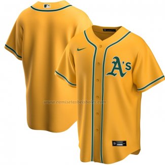 Camiseta Beisbol Hombre Oakland Athletics Alterno Replica Oro