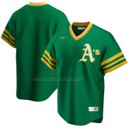 Camiseta Beisbol Hombre Oakland Athletics Road Cooperstown Collection Verde