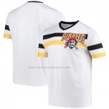 Camiseta Beisbol Hombre Pittsburgh Pirates Cooperstown Collection V-Neck Blanco