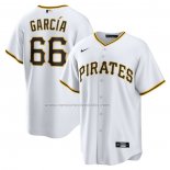 Camiseta Beisbol Hombre Pittsburgh Pirates Jarlin Garcia Primera Replica Blanco
