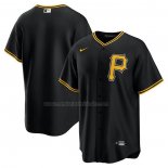 Camiseta Beisbol Hombre Pittsburgh Pirates Replica Alterno Negro