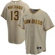 Camiseta Beisbol Hombre San Diego Padres Manny Machado Alterno Replica Marron