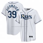 Camiseta Beisbol Hombre Tampa Bay Rays Kevin Kiermaier Primera Replica Blanco