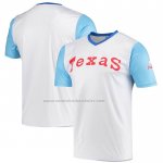 Camiseta Beisbol Hombre Texas Rangers Stitches Cooperstown Collection Wordmark V-Neck Blanco