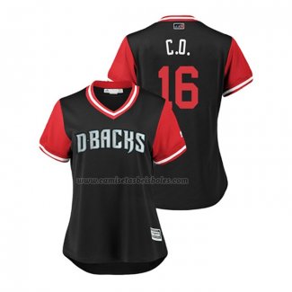 Camiseta Beisbol Mujer Arizona Diamondbacks Chris Owings 2018 LLWS Players Weekend C.o. Negro