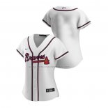 Camiseta Beisbol Mujer Atlanta Braves Replica Primera 2020 Blanco