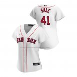 Camiseta Beisbol Mujer Boston Red Sox Chris Sale Replica Primera 2020 Blanco