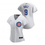 Camiseta Beisbol Mujer Chicago Cubs Javier Baez Replica Primera 2020 Blanco