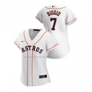 Camiseta Beisbol Mujer Houston Astros Craig Biggio Replica Primera 2020 Blanco