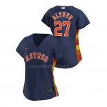 Camiseta Beisbol Mujer Houston Astros Jose Altuve Replica Alterno 2020 Azul