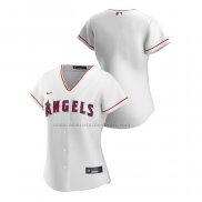Camiseta Beisbol Mujer Los Angeles Angels Replica Primera 2020 Blanco