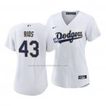 Camiseta Beisbol Mujer Los Angeles Dodgers Edwin Rios 2021 Gold Program Replica Blanco