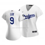 Camiseta Beisbol Mujer Los Angeles Dodgers Gavin Lux Replica Primera 2020 Blanco