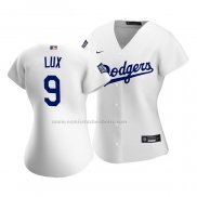 Camiseta Beisbol Mujer Los Angeles Dodgers Gavin Lux Replica Primera 2020 Blanco