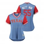 Camiseta Beisbol Mujer Texas Rangers Matt Moore 2018 LLWS Players Weekend Matt Man Azul