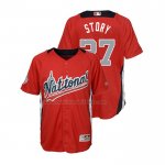 Camiseta Beisbol Nino All Star 2018 Trevor Story Primera Run Derby National League Rojo