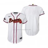 Camiseta Beisbol Nino Atlanta Braves 2022 Gold Program Replica Blanco