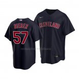 Camiseta Beisbol Nino Cleveland Guardians Shane Bieber Replica Alterno 2020 Azul