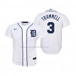 Camiseta Beisbol Nino Detroit Tigers Alan Trammell Replica Primera Blanco