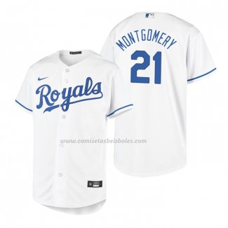 Camiseta Beisbol Nino Kansas City Royals Mike Montgomery Replica Primera Blanco