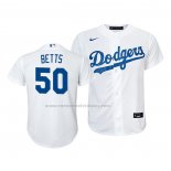 Camiseta Beisbol Nino Los Angeles Dodgers Mookie Betts Replica Primera 2020 Blanco