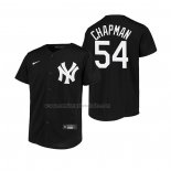 Camiseta Beisbol Nino New York Yankees Aroldis Chapman Replica Negro