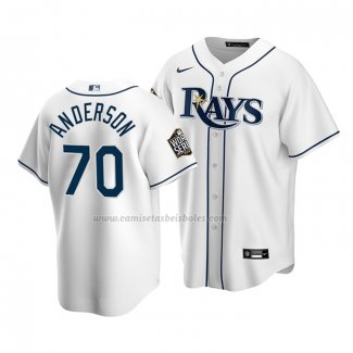 Camiseta Beisbol Nino Tampa Bay Rays Nick Anderson Primera Replica 2020 Blanco