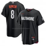 Camiseta Beisbol Hombre Baltimore Orioles Cal Ripken 2023 City Connect Replica Negro