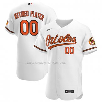 Camiseta Beisbol Hombre Baltimore Orioles Pick-A-Player Retired Roster Primera Autentico Blanco