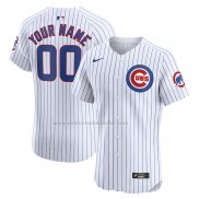 Camiseta Beisbol Hombre Chicago Cubs Primera Elite Personalizada Blanco