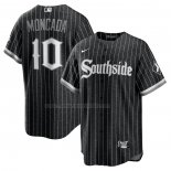 Camiseta Beisbol Hombre Chicago White Sox Yoan Moncada 2021 City Connect Replica Negro