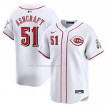 Camiseta Beisbol Hombre Cincinnati Reds Graham Ashcraft Primera Limited Blanco Camiseta Beisbol Hombre Cincinnati Reds Graham Ashcraft Primera Limited Blanco