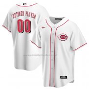 Camiseta Beisbol Hombre Cincinnati Reds Primera Pick-A-Player Retired Roster Replica Blanco